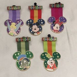 Sold 5 piece Disney Military Medal set